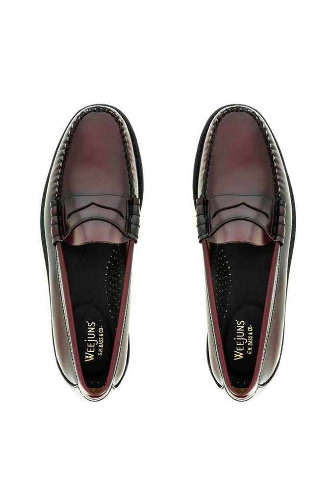 PENNY LOAFERS WINE LEATHER - Ghiglino1893